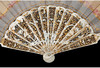 独角鹿西洋古董法国画师手绘纸面水粉扇面母贝描金扇骨双面折扇 商品缩略图3