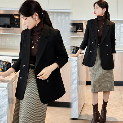 气质英伦风休闲，加棉加厚款百搭小西服  XZ6187 商品图2