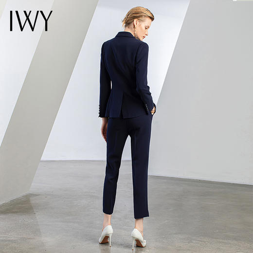 【新品预售】IWY/藏青色秋冬高端西装工服比亚迪工作服时尚职业装气质正装C12327+P32327 商品图3