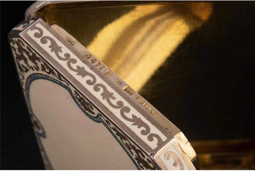 独角鹿西洋古董欧洲珐琅银镀金丘比特方形多面手绘珍宝盒首饰盒 商品图4