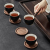 初心| 实木茶杯垫套装6个+收纳架黑胡桃木 商品缩略图3