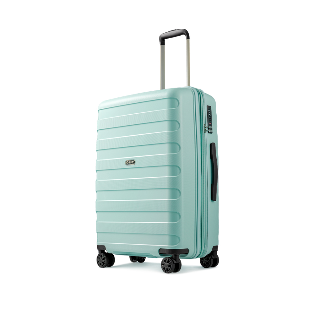 银座GINZATRAVEL耐磨防撞PP拉杆箱可扩展大容量拉链行李箱20寸24寸28寸万向轮结婚箱P-7012