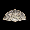 独角鹿西洋古董法国鸢尾花主题珠片刺绣蕾丝扇面母贝扇骨折扇  商品缩略图0
