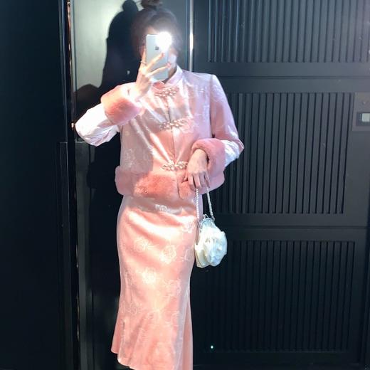 【年终福利，不退不换】  【金玉牡丹】压花升级版立体花襟盘扣拼接外套 商品图4