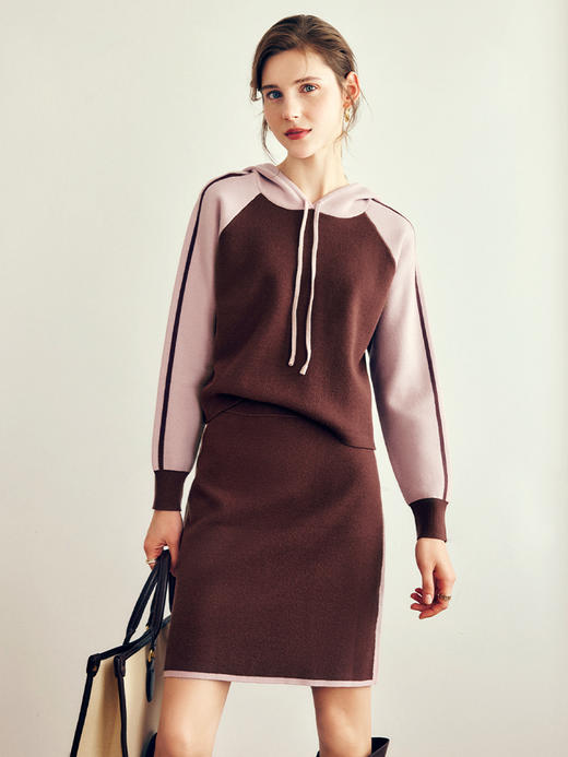 OLrain欧芮儿法式连帽卫衣时尚套装女春季2025年新款运动风两件套 商品图1