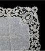 独角鹿西洋古董19世纪末比利时出品花卉主题棒槌蕾丝工艺蕾丝方巾 商品缩略图1