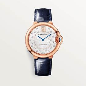 卡地亚 Cartier Ballon Bleu de Cartier 蓝气球腕表 36毫米 18K玫瑰金 自动上链 WGBB0053