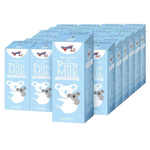 纽仕兰 A2β-酪蛋白儿童成长早餐全脂纯牛奶200ml*10礼盒-蓝色 商品图1