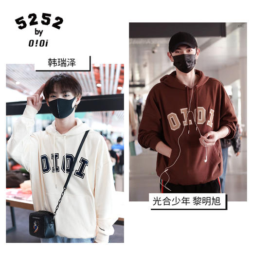 506#[5252byo!oi]2022年秋冬新款oioi宽松男女连帽卫衣情侣明星同款 商品图3