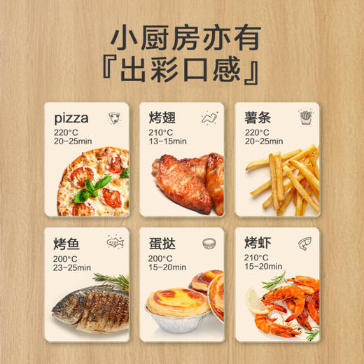 【新品上线】美的（Midea） 美的空气炸锅烤箱一体机小型家用烘培炉电烤箱二合一2022新款PT1210 杏色(双按钮调节） 商品图6
