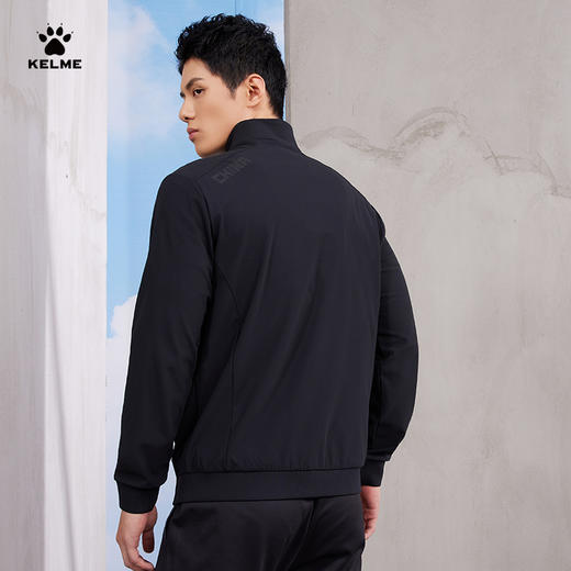 卡尔美针织夹克外套男2022秋冬款立领运动队服定制训练开衫 商品图4