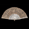 独角鹿西洋古董法国繁花主题手工蕾丝扇面镂雕母贝扇骨古董折扇 商品缩略图0