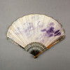独角鹿西洋古董法国Duvelleroy工坊画师签名丝绸扇面牛角扇骨折扇 商品缩略图0