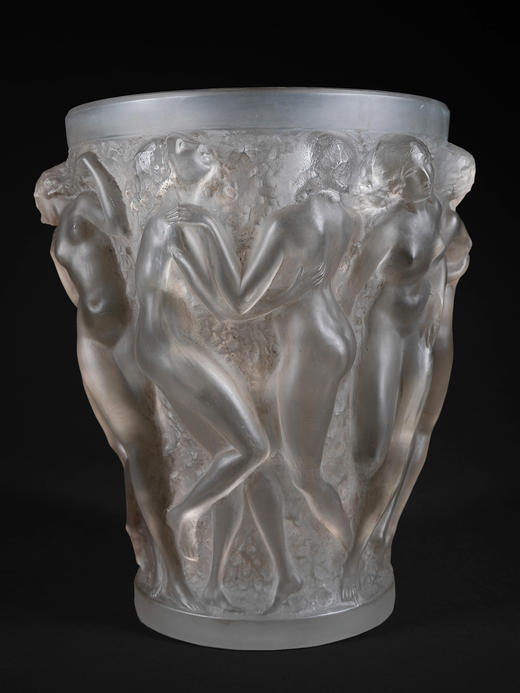 独角鹿西洋古董莱俪LALIQUE工坊BACCHANTES酒神女祭司水晶花瓶 商品图3