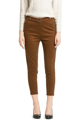 NOIR 棕色修身西装裤 243