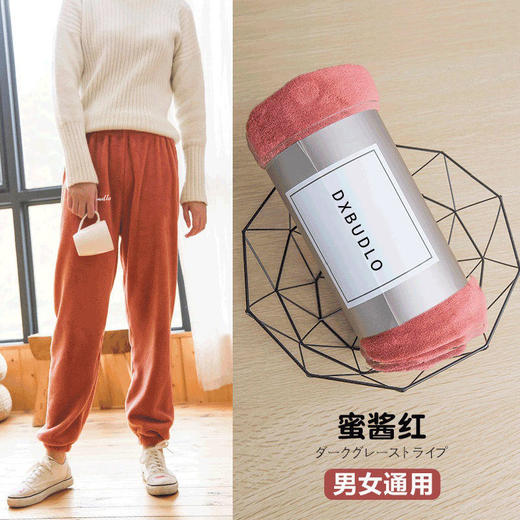 仙女暖暖裤d5神裤外穿懒人珊瑚绒居家宽松睡裤秋冬毛毛加厚加绒裤 商品图6