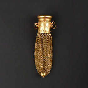 独角鹿西洋古董1890年代欧洲出品18K黄金编织工艺古董零钱袋