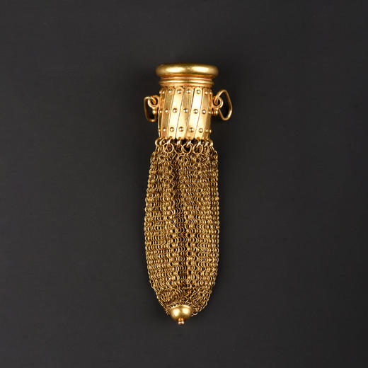 独角鹿西洋古董1890年代欧洲出品18K黄金编织工艺古董零钱袋 商品图0