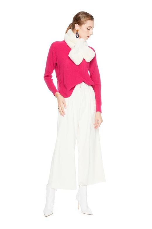 Mango 桃红色露背针织上衣 5222 商品图3