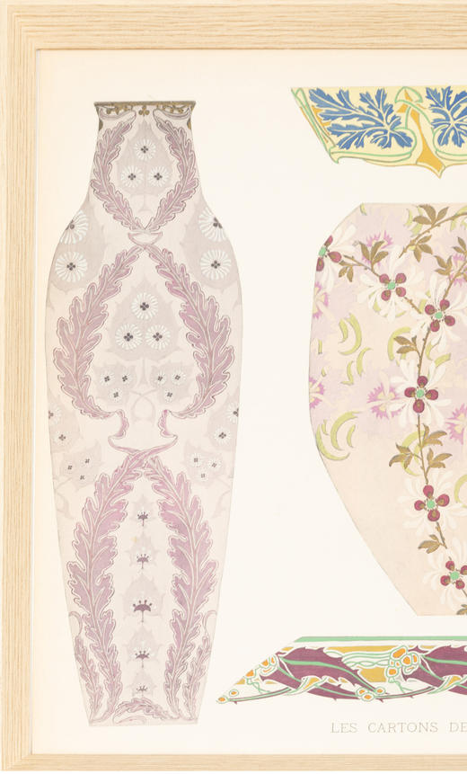 独角鹿西洋古董法国塞弗尔瓷窑出版彩色印刷凹版装饰艺术画稿 商品图1