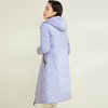 玳莎连帽羽绒服女士纯色简约百搭通勤秋冬中长款鸭绒外套 CD41307 商品缩略图1