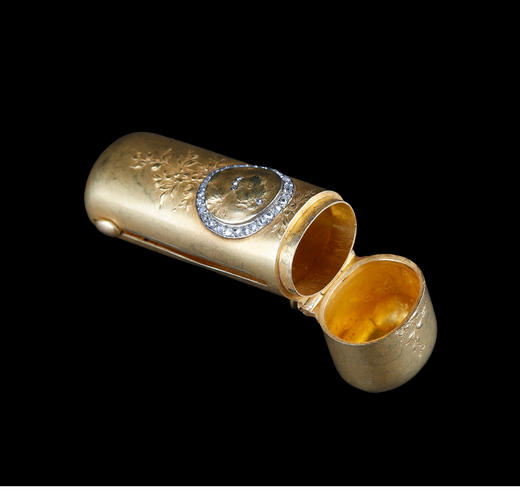 独角鹿西洋古董欧洲新艺术时期18K金镶嵌钻石淑女浮雕梳妆套装 商品图1