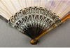 独角鹿西洋古董法国Duvelleroy工坊画师签名丝绸扇面牛角扇骨折扇 商品缩略图2