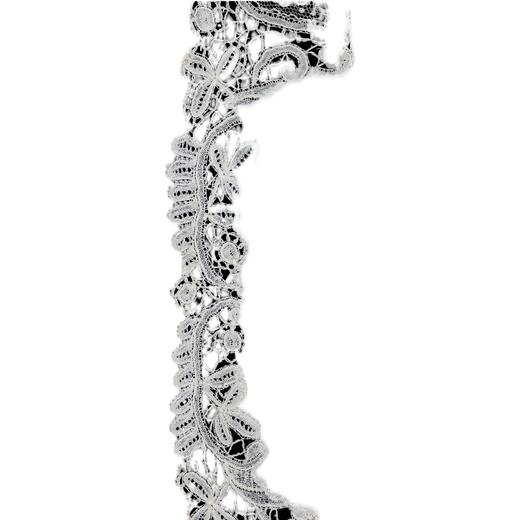 独角鹿西洋古董19世纪末比利时牡丹主题针绣蕾丝花边工艺蕾丝方巾 商品图4