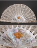 独角鹿西洋古董法国花卉主题蕾丝扇面镂空雕刻描金母贝扇骨折扇 商品缩略图3