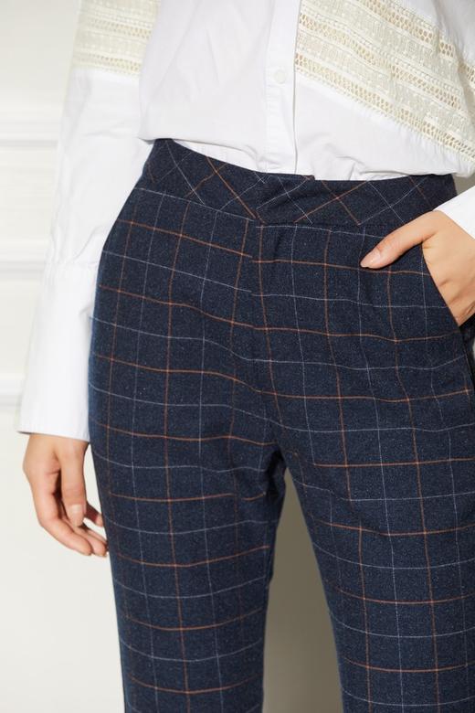 NOIR 英伦格纹小喇叭裤 4371 商品图3