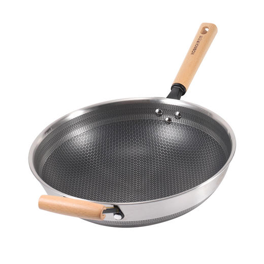 康巴赫炒锅木语系列不锈钢不粘锅 商品图2