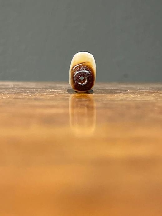 褐白缠丝玛瑙牛角型扁珠，顺丰包邮 商品图7