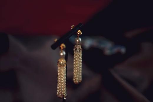 珍珠长流苏耳环 商品图1