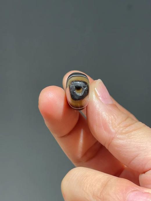 褐白缠丝玛瑙牛角型扁珠，顺丰包邮 商品图8