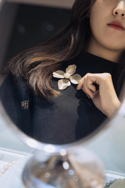 巴洛克珍珠.静待花开复古多用胸针 商品图4