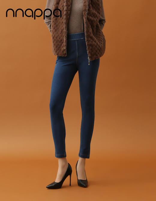 高弹棉毛圈单层牛仔铅笔裤29238 商品图3