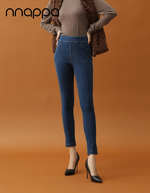 高弹棉毛圈单层牛仔铅笔裤29238 商品图2