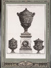 独角鹿西洋古董著名画家PIRANESI签名古典器形主题四联蚀刻版画 商品缩略图1