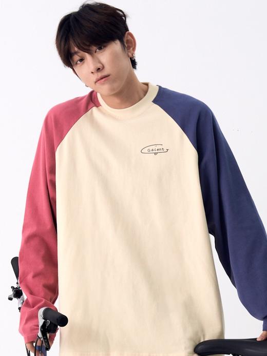 「Galent极蓝」CX222001/三色拼撞袖基础款长袖T 商品图0
