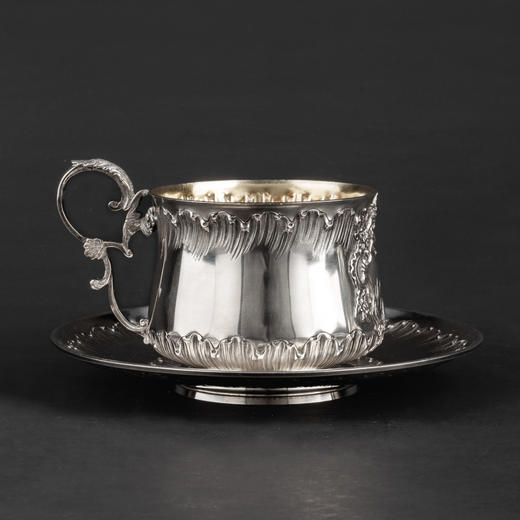 国内现货独角鹿西洋古董银器路易十五风格纯银茶杯早餐杯咖啡杯 商品图1