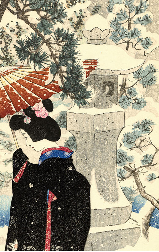 独角鹿西洋古董伊東深水签名限量版浮世绘版画现代美人集第一辑 商品图4