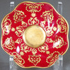 独角鹿西洋古董1880年代英国出品COALPORT出品红色杯碟下午茶杯碟 商品缩略图4