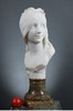 独角鹿西洋古董法国R. ROZET新艺术风格大理石雕塑《少女半身像》 商品缩略图1