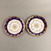 独角鹿西洋古董瓷器法国路易菲利普描金帝王蓝釉⼿绘花卉瓷盘一对 商品缩略图0