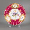 国内现货独角鹿西洋古董德国梅森瓷器B-Form系列红色鎏金大瓷盘 商品缩略图0