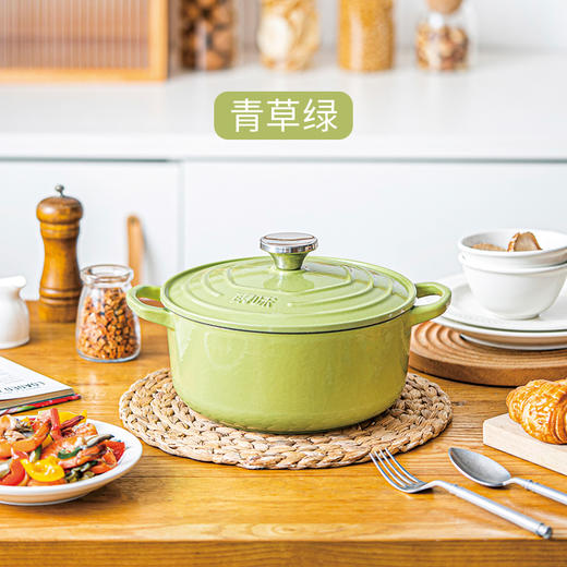 工厂内购铸味 | 22-28cm炫彩珐琅汤锅 蜂巢蓄能不易生锈 家用汤锅 电磁炉通用 商品图4