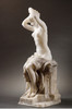 独角鹿西洋古董雕塑家G.Pugi签名出品雪花石雕塑作品《沐浴者》 商品缩略图3