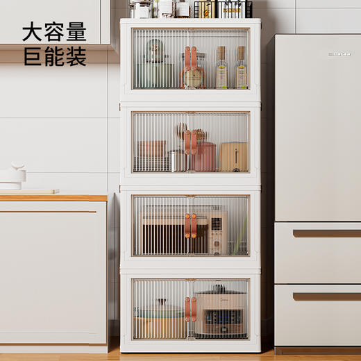 加厚免安装折叠箱家用滑轮式收纳箱特大号落地整理储物柜 商品图5