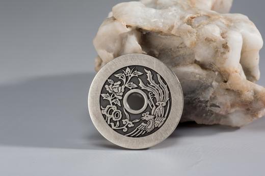 矩德泉坊 纯银手作 龙凤纹花钱（3.4厘米版）083 商品图5