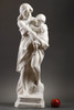 独角鹿西洋古董比利时Alphonse Van出品母子主题卡拉拉大理石雕像 商品缩略图1